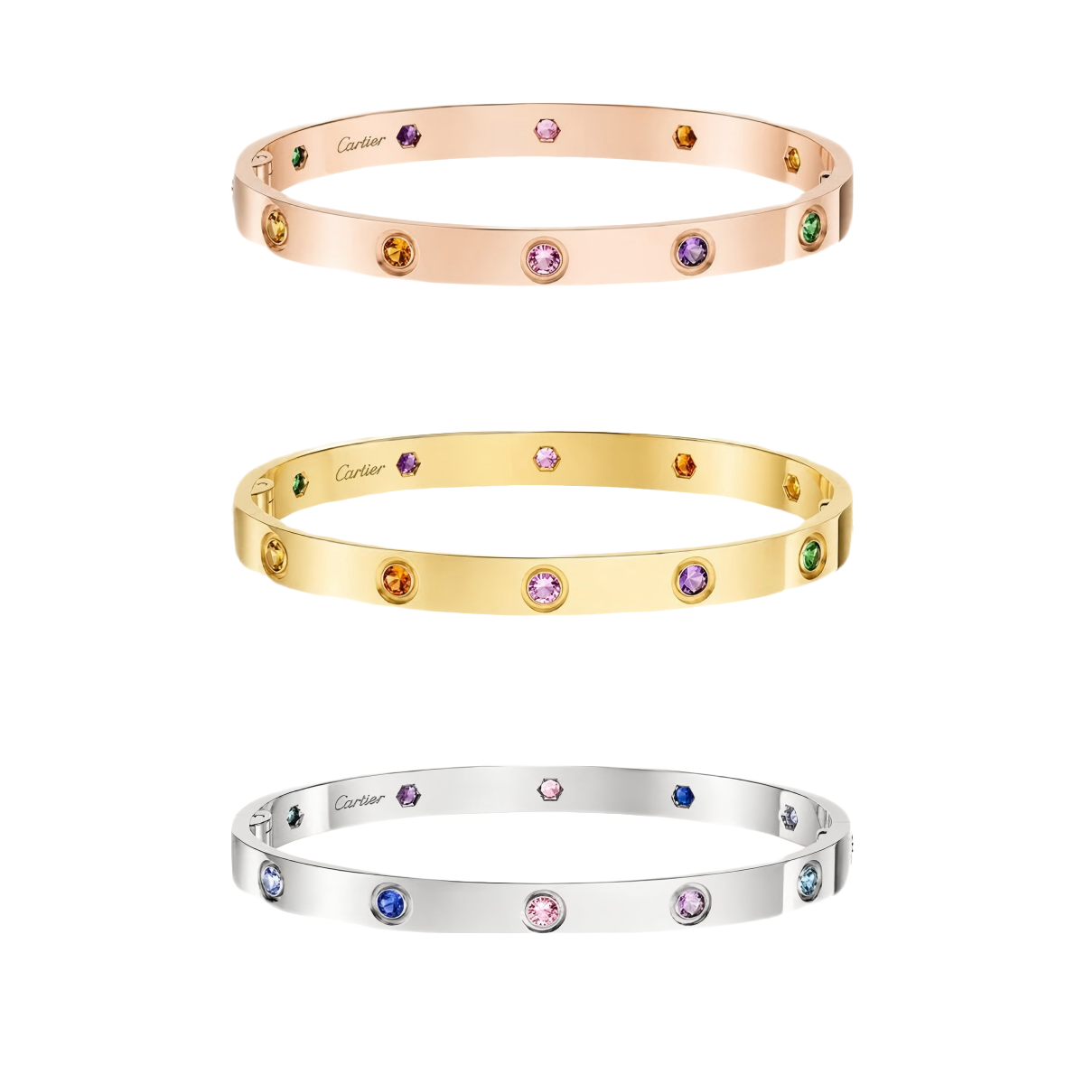 [Noble Aura jewelry] 2026 RAINBOW LOVE BRACELET 6.1MM  10 DIAMONDS