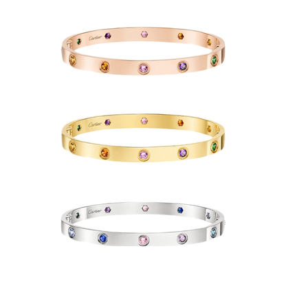 [Noble Aura jewelry] 2026 RAINBOW LOVE BRACELET 6.1MM  10 DIAMONDS