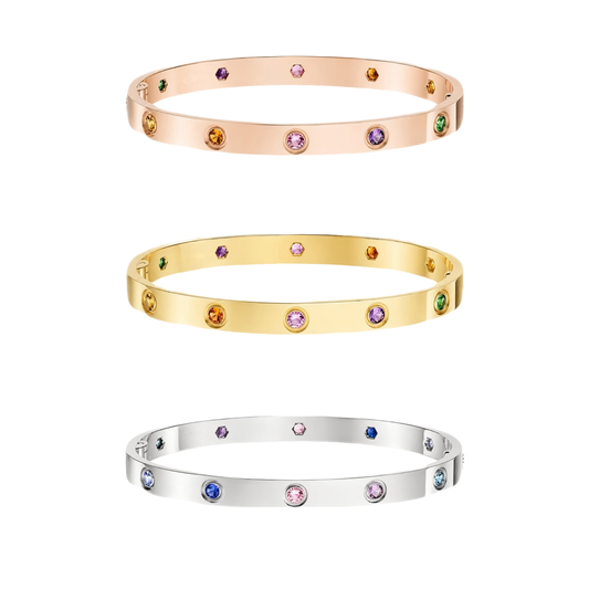 [Noble Aura jewelry]2026 RAINBOW LOVE BRACELET 6.1MM  10 DIAMONDS