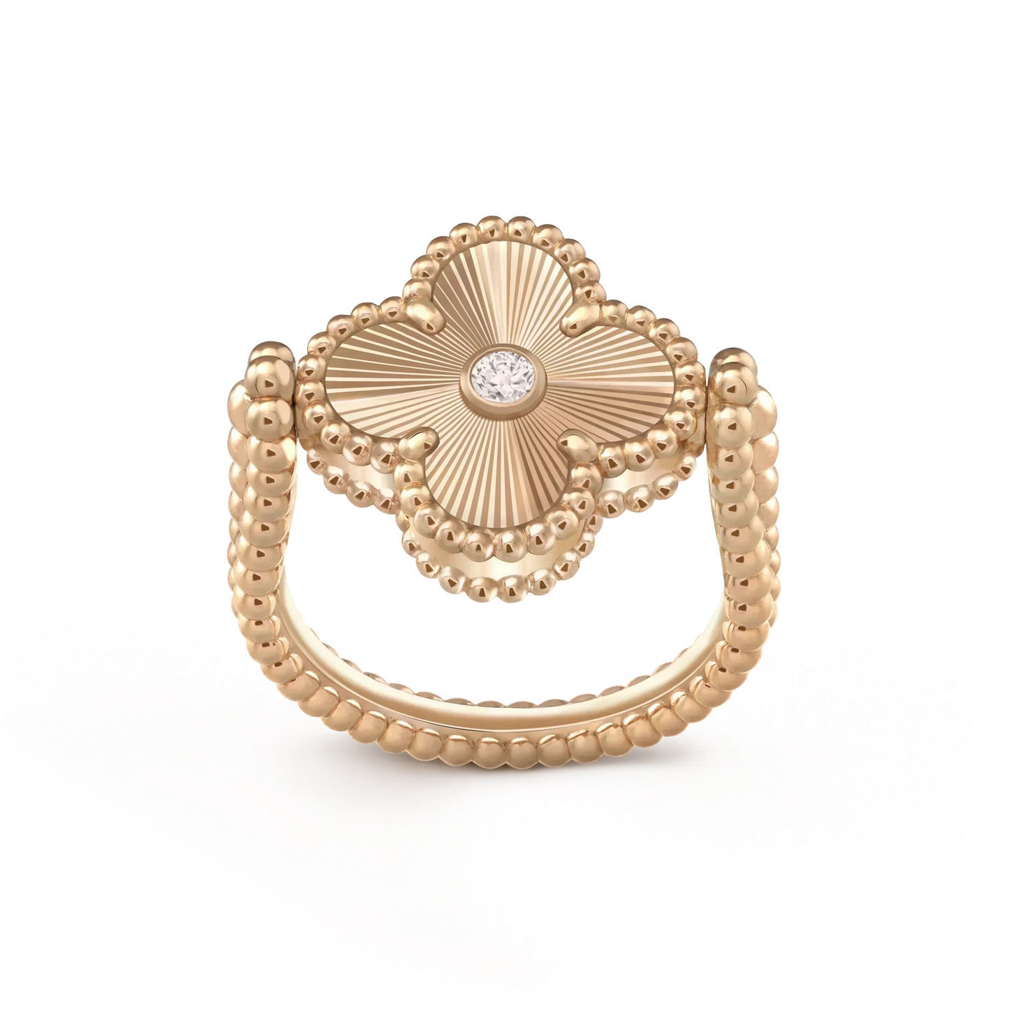 [Noble Aura jewelry]CLOVER RIVERSIBLE PINK GOLD RING