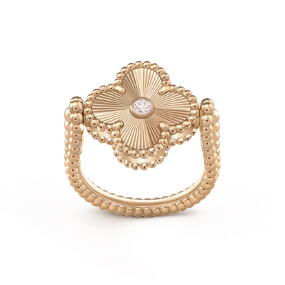 [Noble Aura jewelry]CLOVER RIVERSIBLE PINK GOLD RING