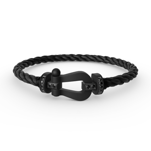 [Noble Aura jewelry]FORCE LARGE SERIES HORSESHOE BLACK SAMURAI BRACELET