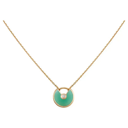 [Noble Aura jewelry]AMULETTE GOLD MALACHITE NECKLACE