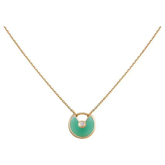 [Noble Aura jewelry]AMULETTE GOLD MALACHITE NECKLACE