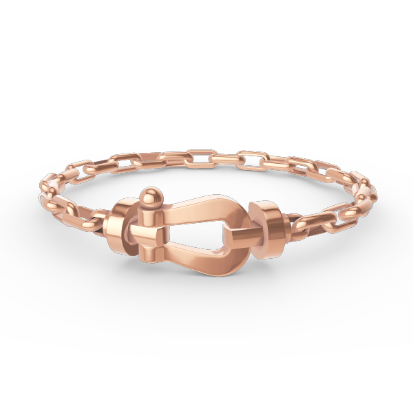 [Noble Aura jewelry]FORCE LARGE HORSESHOE CLASP  METAL BRACELET