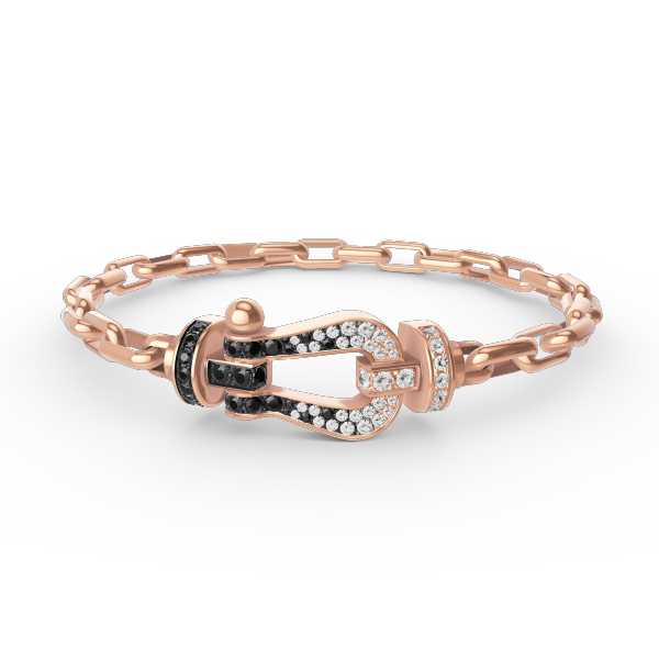 [Noble Aura jewelry]FORCE LARGE HORSESHOE CLASP  METAL BRACELET