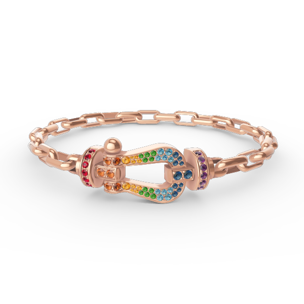 [Noble Aura jewelry]FORCE LARGE HORSESHOE CLASP  METAL BRACELET