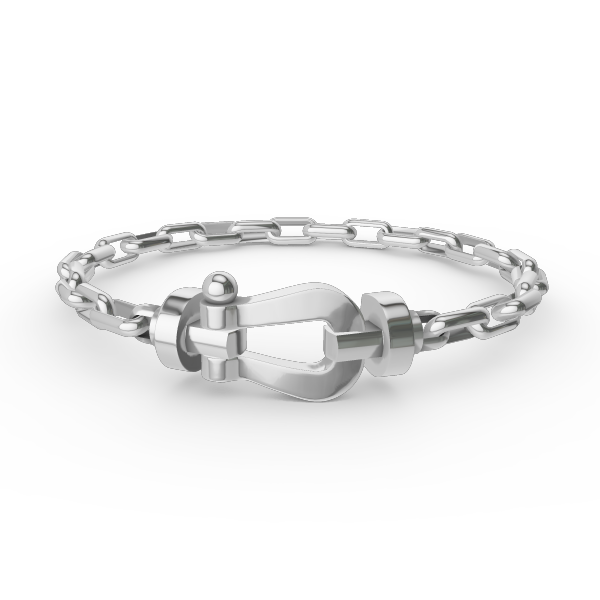 [Noble Aura jewelry]FORCE LARGE HORSESHOE CLASP  METAL BRACELET