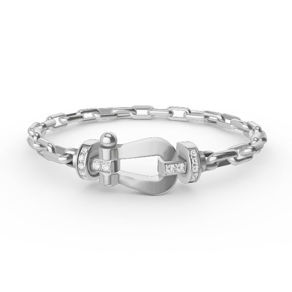[Noble Aura jewelry]FORCE LARGE HORSESHOE CLASP  METAL BRACELET