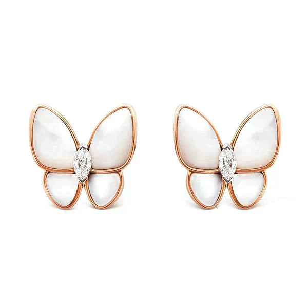 [Noble Aura jewelry]BUTTERFLY MOP DIAMOND EARRINGS