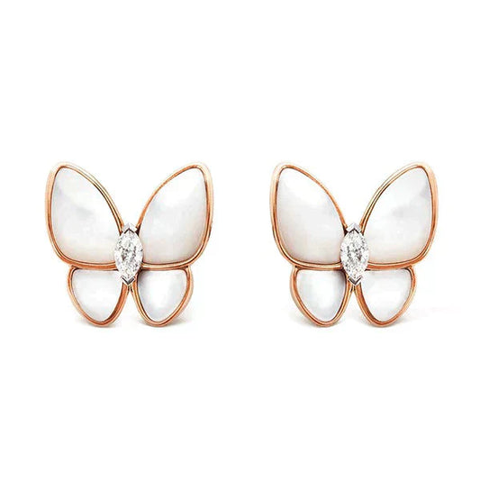 [Noble Aura jewelry]BUTTERFLY MOP DIAMOND EARRINGS