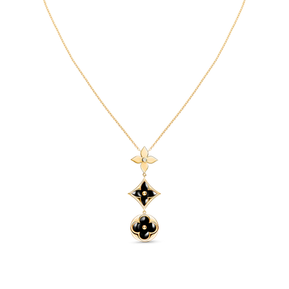 [Noble Aura jewelry]STAR AND SUN ONYX PINK GOLD NECKLACE