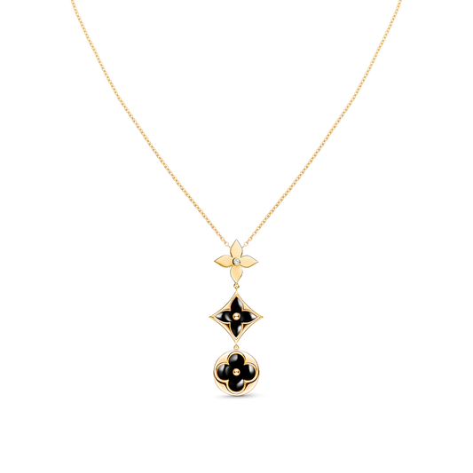 [Noble Aura jewelry]STAR AND SUN ONYX PINK GOLD NECKLACE