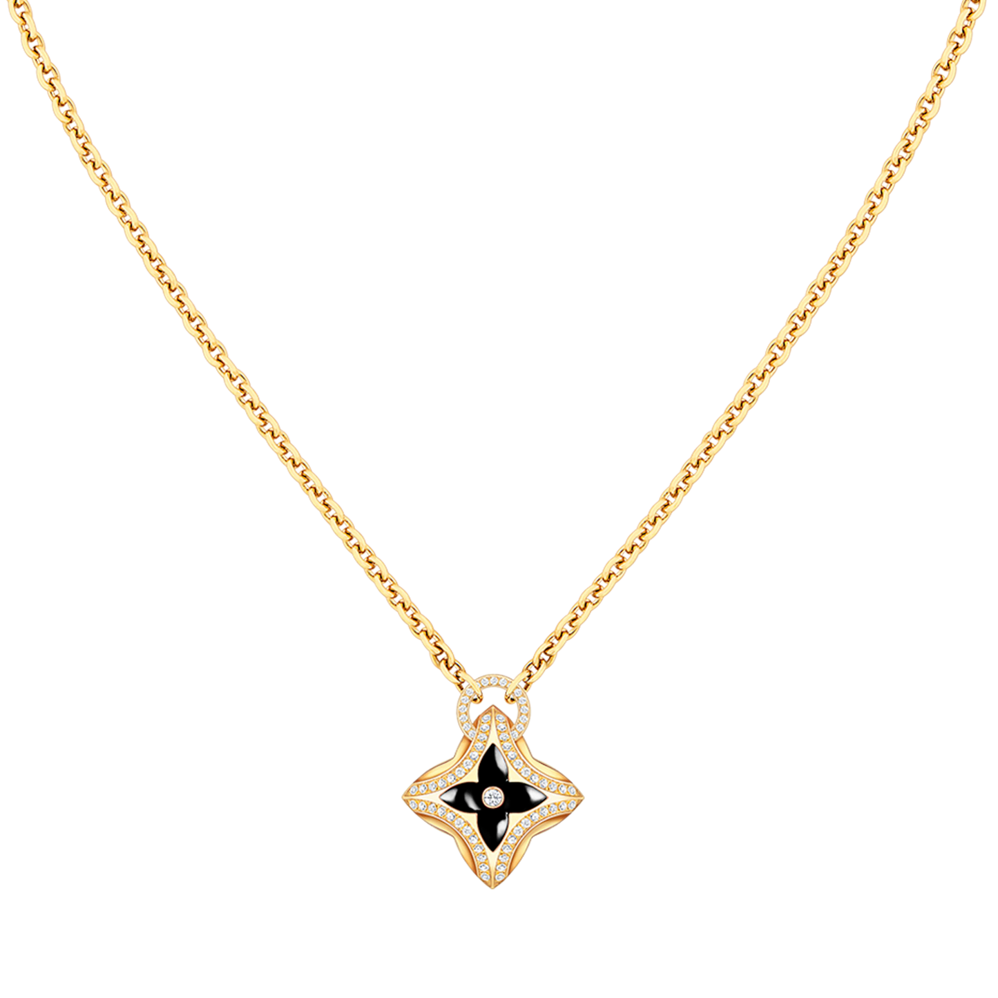 [Noble Aura jewelry]STAR PEDANT PINK GOLD DIAMOND NECKLACE