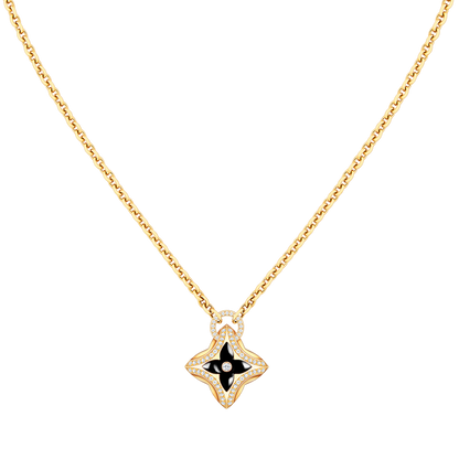 [Noble Aura jewelry]STAR PEDANT PINK GOLD DIAMOND NECKLACE
