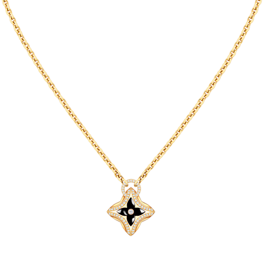 [Noble Aura jewelry]STAR PEDANT PINK GOLD DIAMOND NECKLACE