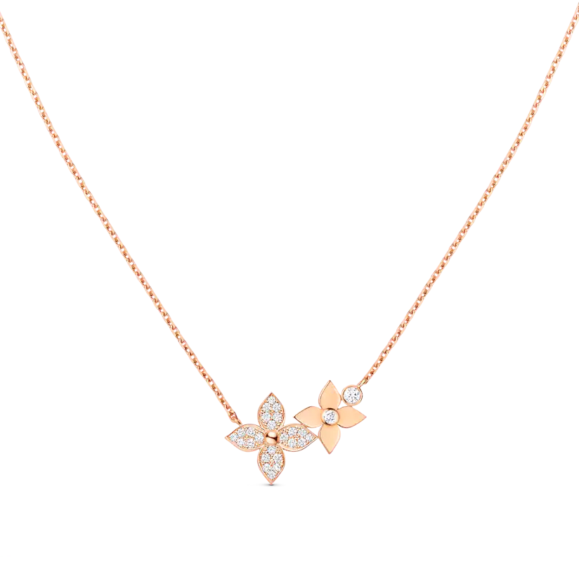 [Noble Aura jewelry]STAR BLOSSOM NECKLACE PINK GOLD DIAMONDS