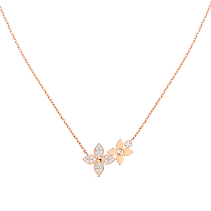 [Noble Aura jewelry]STAR BLOSSOM NECKLACE PINK GOLD DIAMONDS