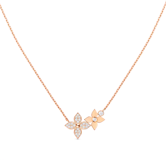 [Noble Aura jewelry]STAR BLOSSOM NECKLACE PINK GOLD DIAMONDS