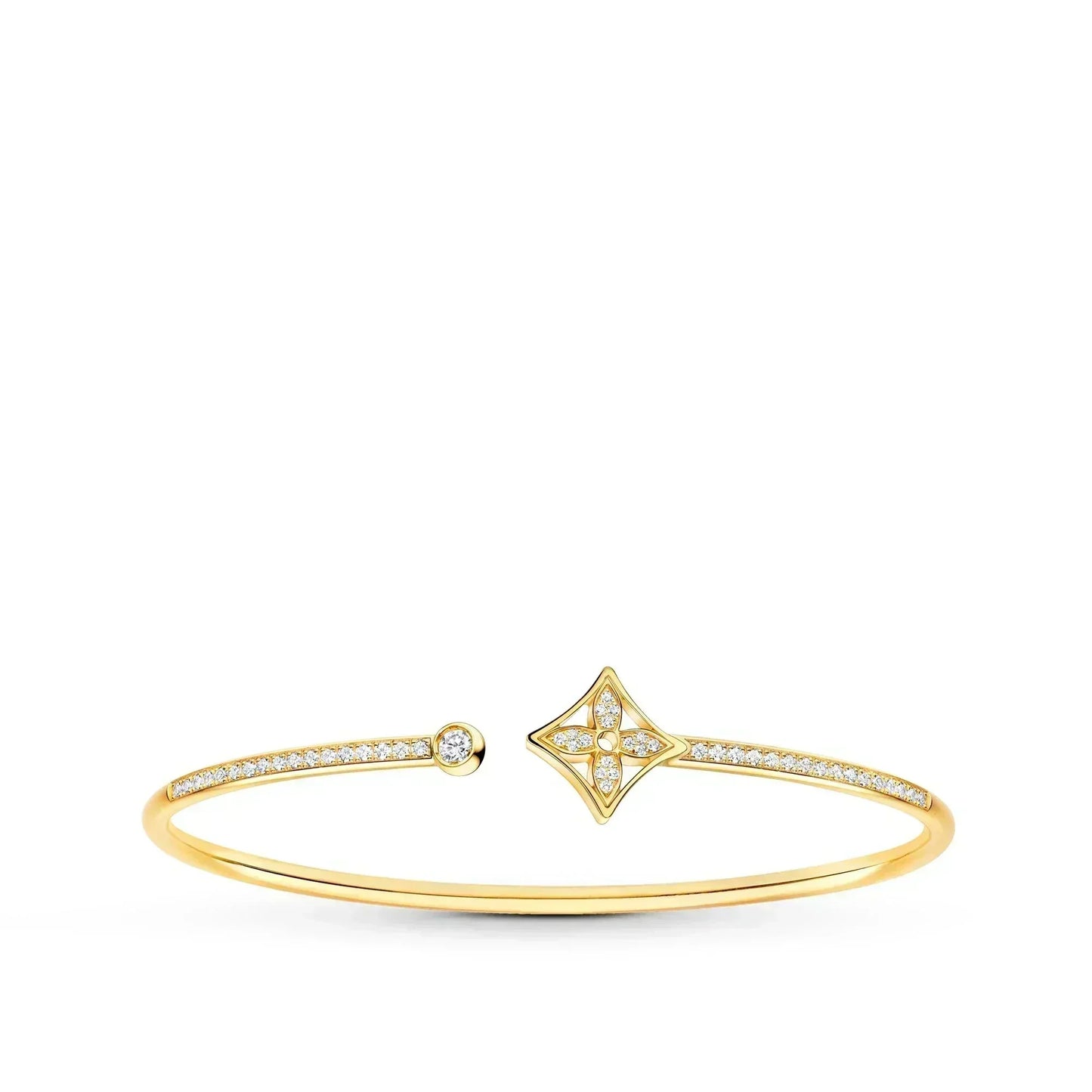 [Noble Aura jewelry]IDYLLE GOLD OPEN BRACELET DIAMOND PAVED