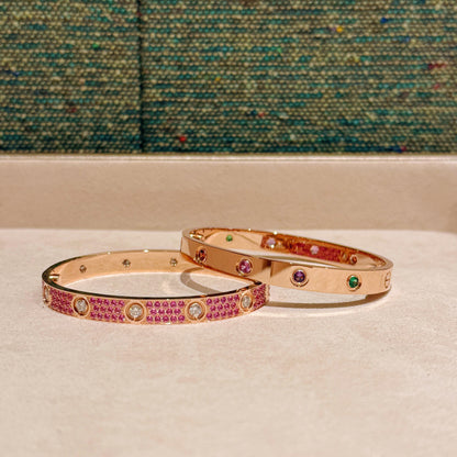 [Noble Aura jewelry]2026 RAINBOW LOVE BRACELET 6.1MM  10 DIAMONDS