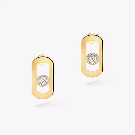 [Noble Aura jewelry]So Move Diamond Earrings in Yellow Gold