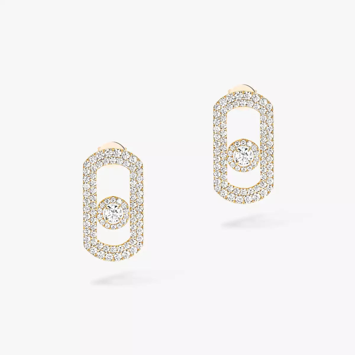 [Noble Aura jewelry]So Move Pave_-Set Diamond Earrings in Silver