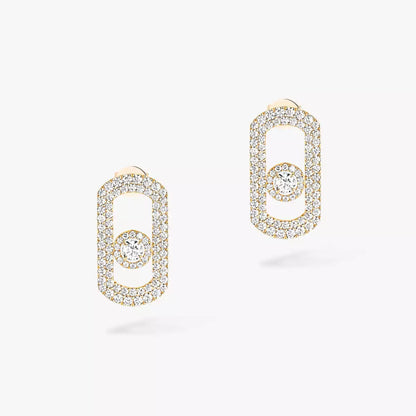 [Noble Aura jewelry]So Move Pave_-Set Diamond Earrings in Silver