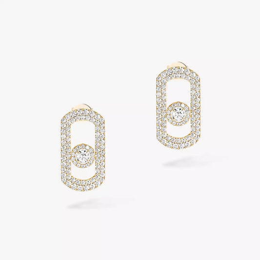 [Noble Aura jewelry]So Move Pave_-Set Diamond Earrings in Silver