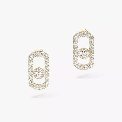 [Noble Aura jewelry]So Move Pave_-Set Diamond Earrings in Silver