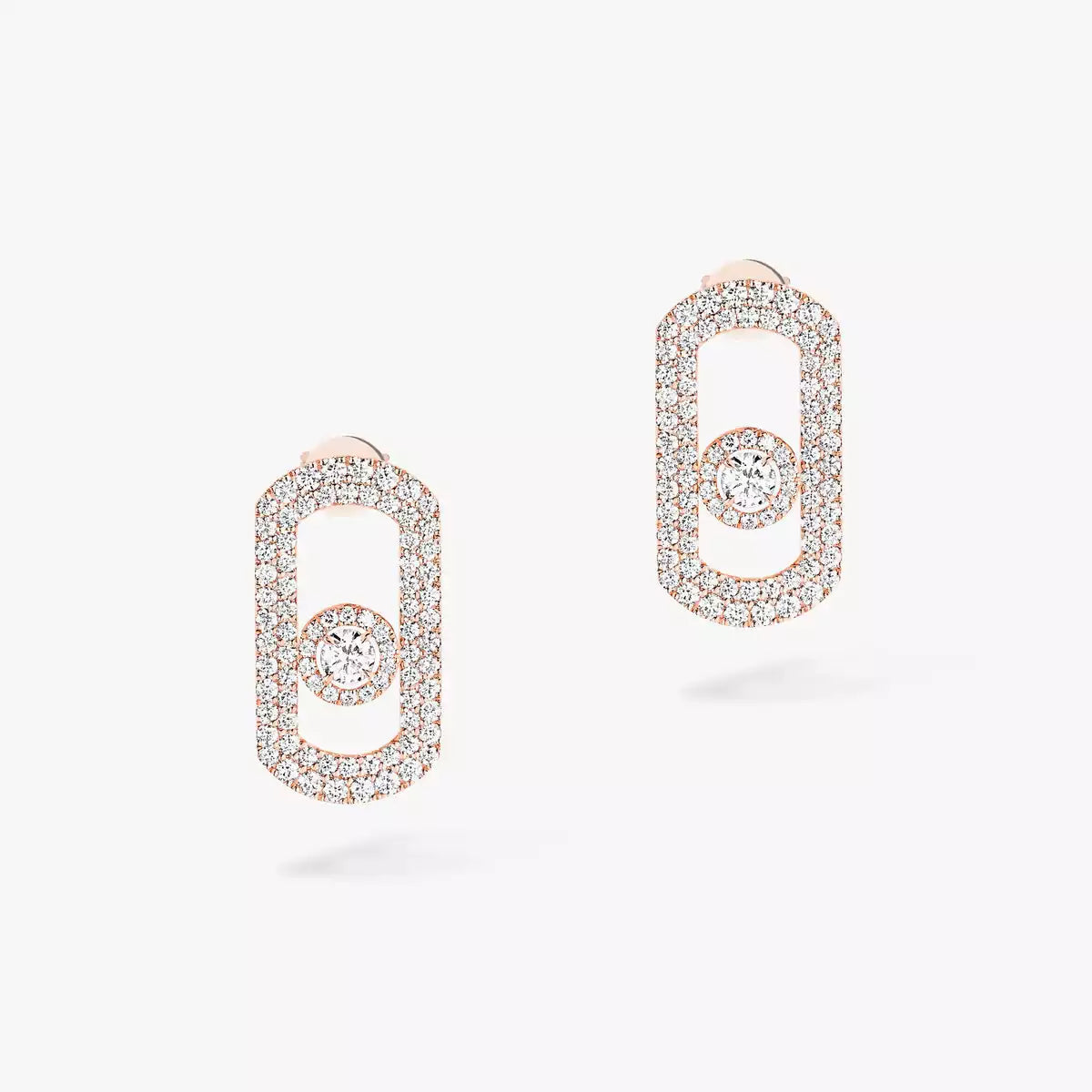 [Noble Aura jewelry]So Move Pave_-Set Diamond Earrings in Silver