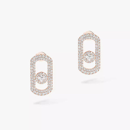 [Noble Aura jewelry]So Move Pave_-Set Diamond Earrings in Silver