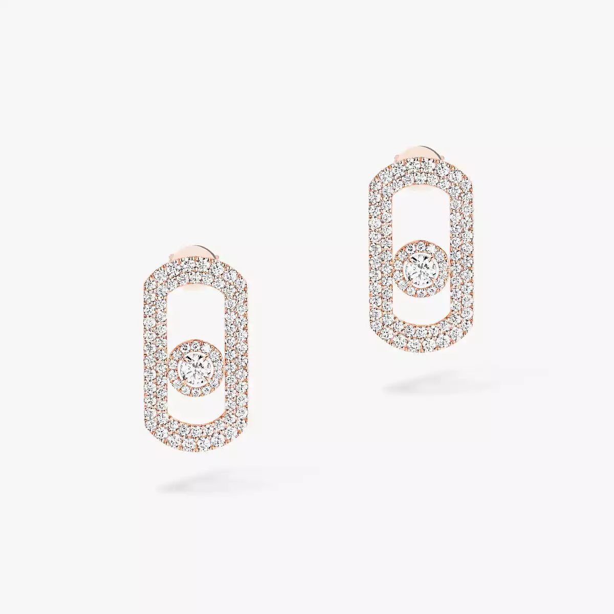 [Noble Aura jewelry]So Move Pave_-Set Diamond Earrings in Silver