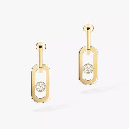 [Noble Aura jewelry] So Move XL Diamond Hoop Earring