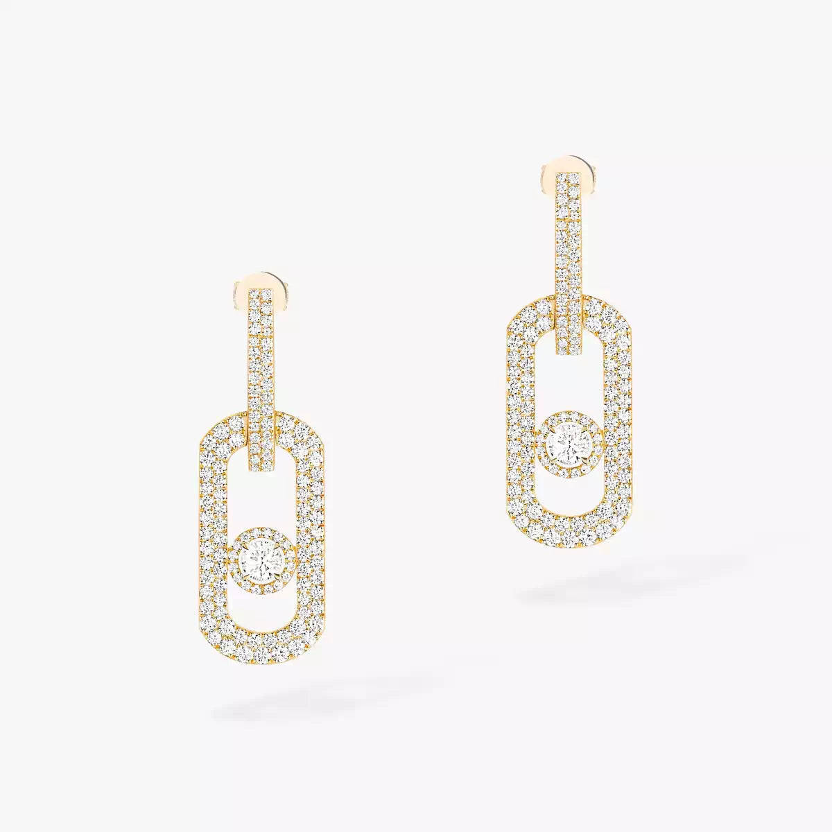 [Noble Aura jewelry]So Move XL Pave_-Set Diamond Pendant Earrings