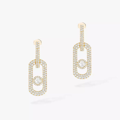 [Noble Aura jewelry]So Move XL Pave_-Set Diamond Pendant Earrings