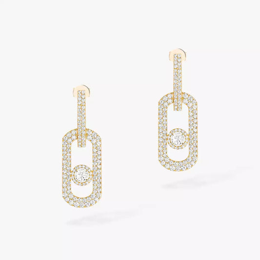 [Noble Aura jewelry]So Move XL Pave_-Set Diamond Pendant Earrings