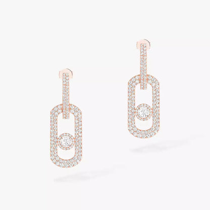 [Noble Aura jewelry]So Move XL Pave_-Set Diamond Pendant Earrings