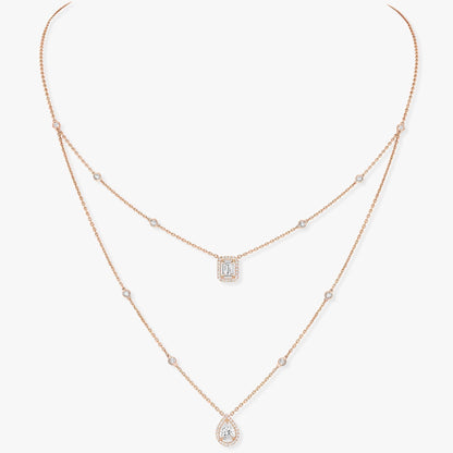 [Noble Aura jewelry]MY TWIN 2 ROW DIAMOND NECKLACE