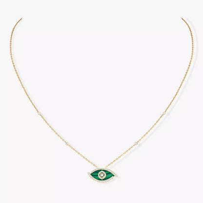 [Noble Aura jewelry]Lucky Eye Diamond Necklace in Rose Gold and Turquoise