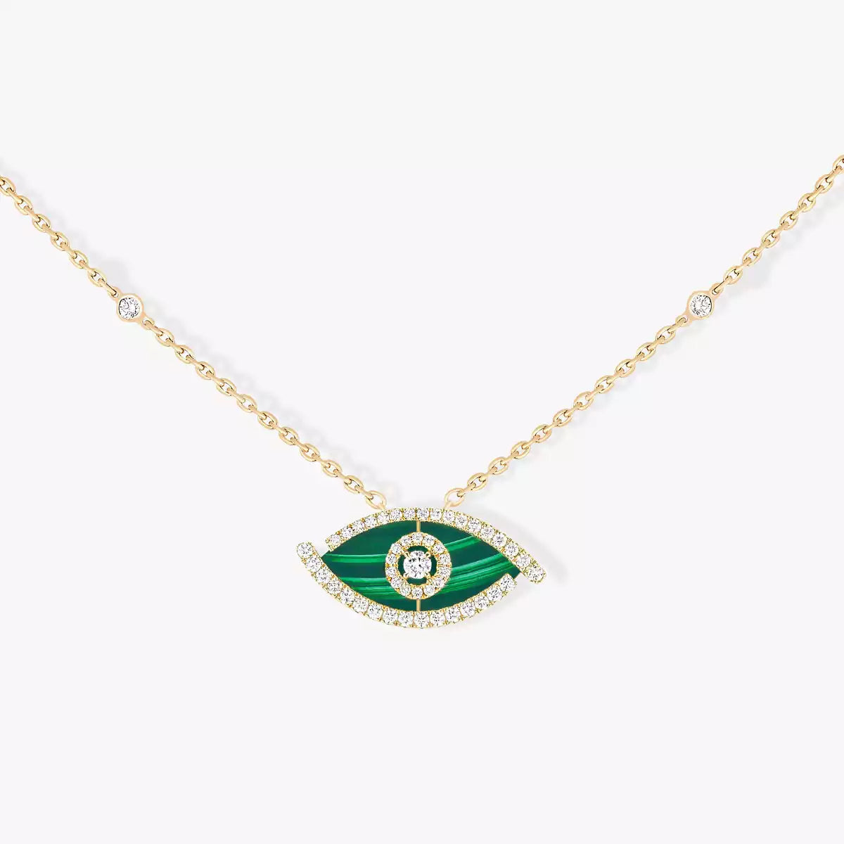 [Noble Aura jewelry]Lucky Eye Diamond Necklace in Rose Gold and Turquoise