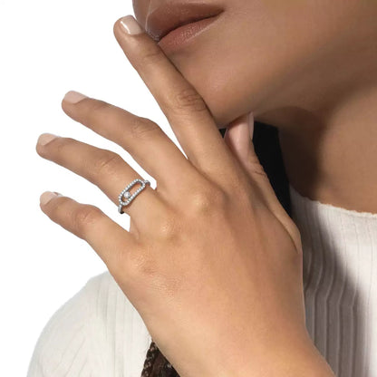 [Noble Aura jewelry]Move Uno Diamond Ring in Gold