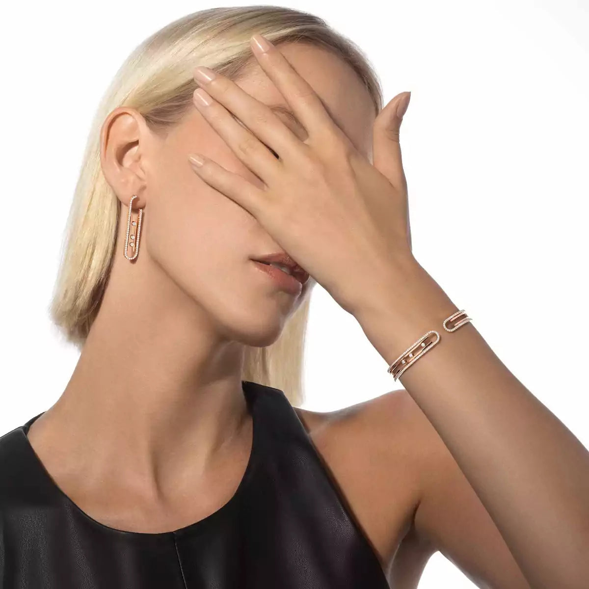 [Noble Aura jewelry]Diamond Pendant Earrings Move 10Th
