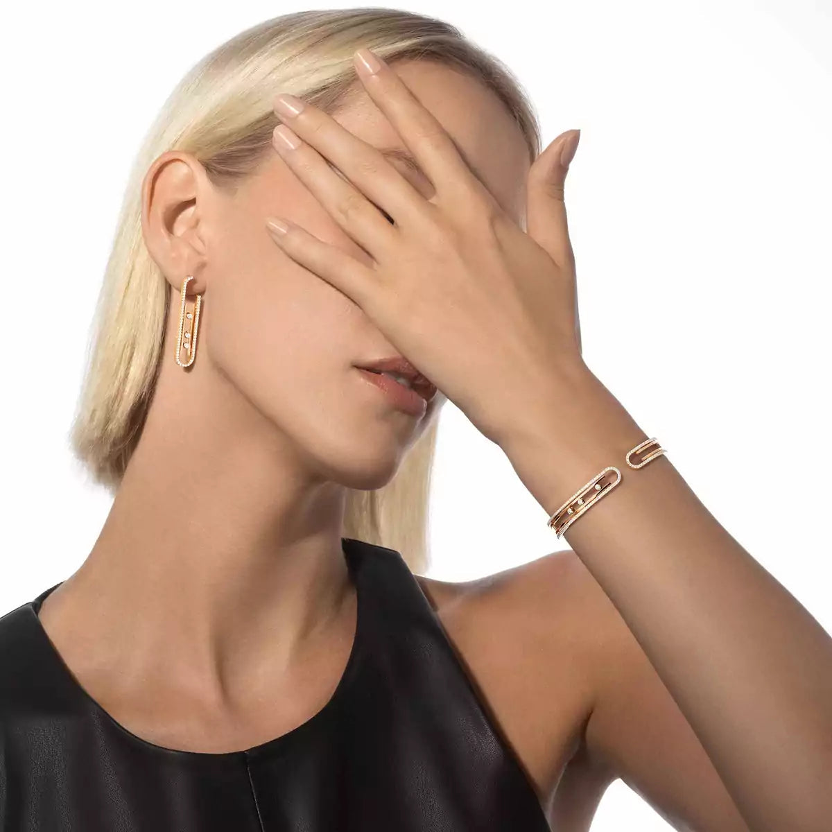 [Noble Aura jewelry]Diamond Pendant Earrings Move 10Th