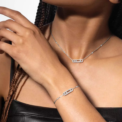 [Noble Aura jewelry]Pavé Baby Move Diamond Bracelet