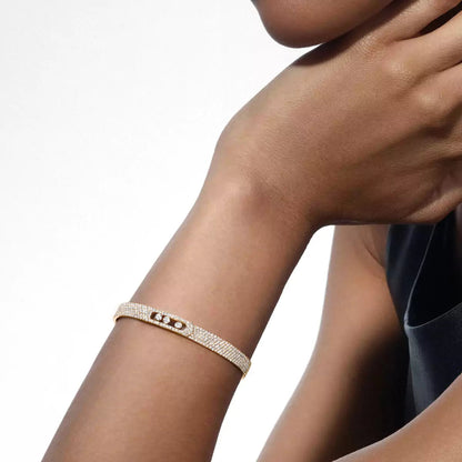 [Noble Aura jewelry]Move Noa Full Pavé Diamond Bangle Bracelet