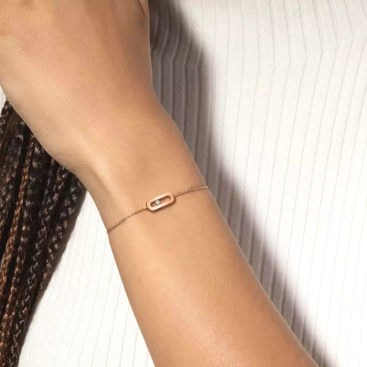 [Noble Aura jewelry]Move Uno Diamond Bracelet