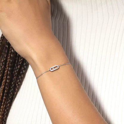 [Noble Aura jewelry]Move Uno Diamond Bracelet