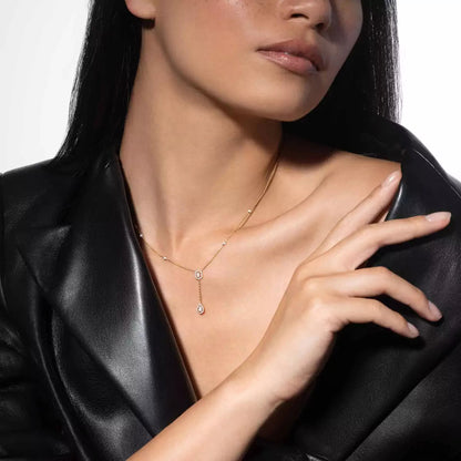 [Noble Aura jewelry]Gold Diamond Tie Necklace