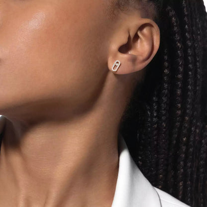[Noble Aura jewelry]Move Uno Diamond Earrings